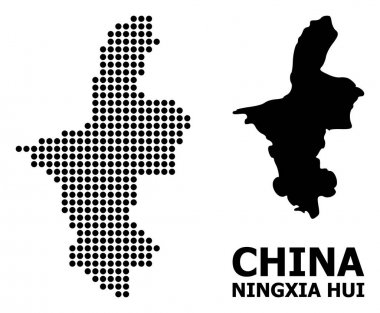 Ningxia Hui Bölgesi Noktalı Desen Haritası