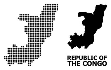 Kongo Cumhuriyeti Piksel Mozaik Haritası