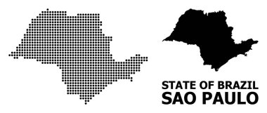 Sao Paulo Eyaleti Piksel Mozaik Haritası
