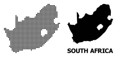 Güney Afrika Cumhuriyeti Piksel Mozaik Haritası