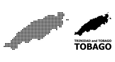 Tobago Adası Piksel Mozaik Haritası