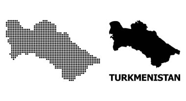 Türkmenistan Nokta Mozaik Haritası