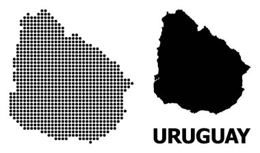 Uruguay Pikselli Mozaik Haritası
