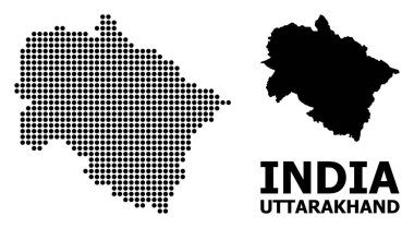 Uttarakhand Eyaleti Nokta Desen Haritası