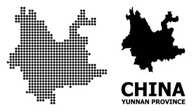 Yunnan Eyaleti Piksel Mozaik Haritası