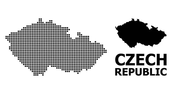 Çek Cumhuriyeti Pikselli Mozaik Haritası