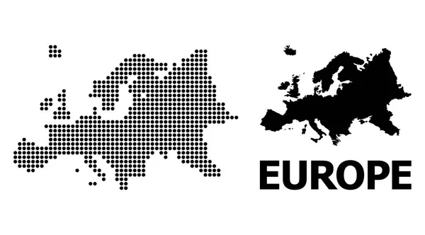 Verpixelte Musterkarte von Europa — Stockvektor