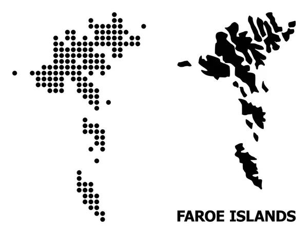 Faroe Adaları Noktalı Desen Haritası — Stok Vektör