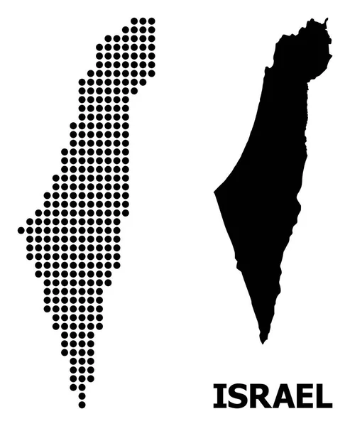 Pixelmusterkarte von Israel — Stockvektor
