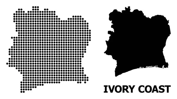 Carte Pixel Mosaic de Côte d'Ivoire — Image vectorielle