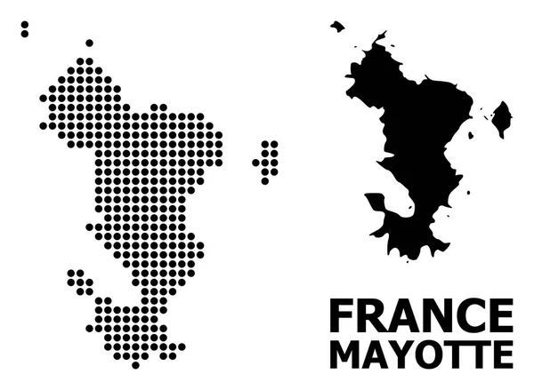Mayotte Adaları Dot Mozaik Haritası — Stok Vektör
