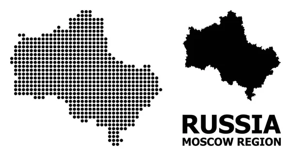 Moskova Bölgesi Piksel Desen Haritası — Stok Vektör