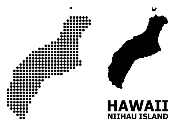 Mapa de la isla de Niihau — Vector de stock