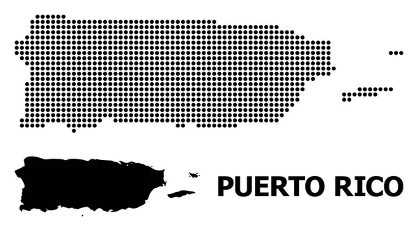 Pixel Mosaic Mapa de Puerto Rico — Archivo Imágenes Vectoriales