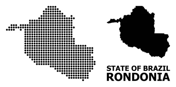 Mapa Padrão pontilhado do Estado de Rondônia —  Vetores de Stock