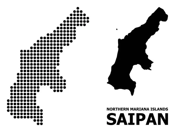 Saipan Adası Noktalı Mozaik Haritası