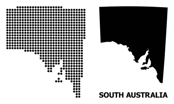 Carte mosaïque pixélisée de Australie-Méridionale — Image vectorielle