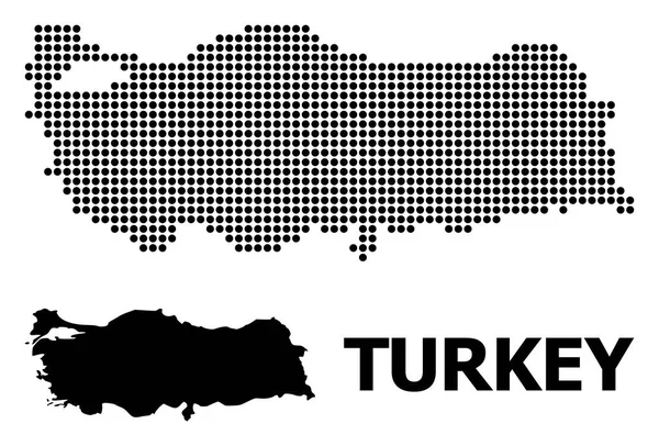 Pixel-Mosaik-Karte der Türkei — Stockvektor