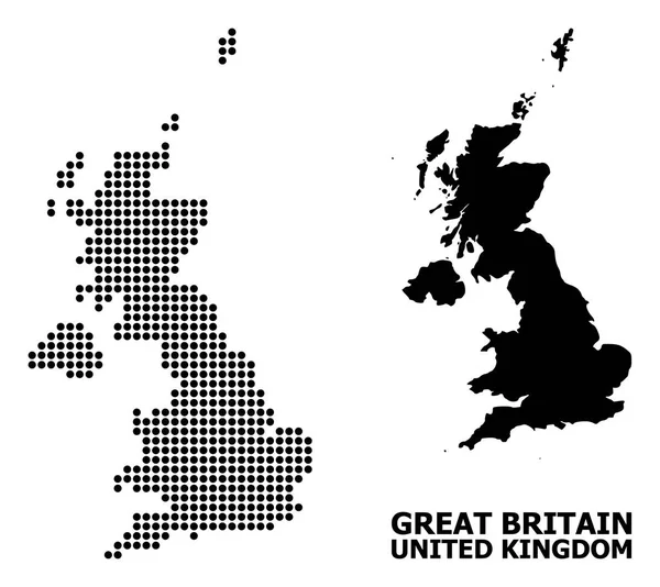 Dot Mozaik Birleşik Krallık Haritası — Stok Vektör
