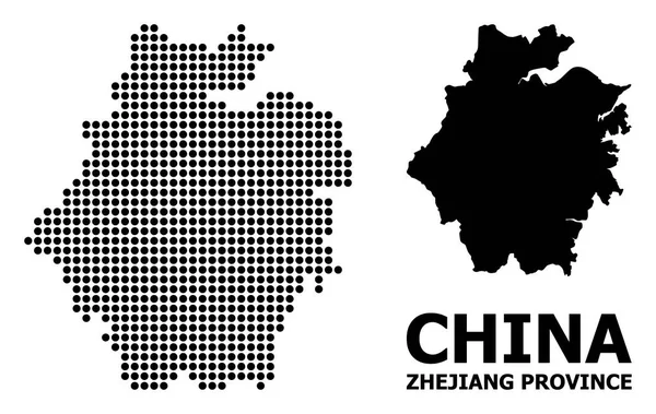 Zhejiang Eyaleti Piksel Mozaik Haritası