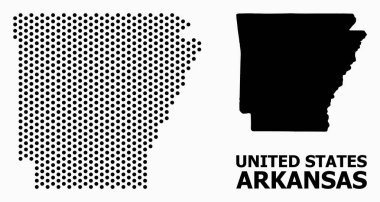 Arkansas Eyaleti Pikselli Mozaik Haritası