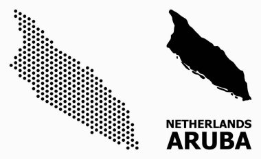 Aruba Adası Pikselli Desen Haritası