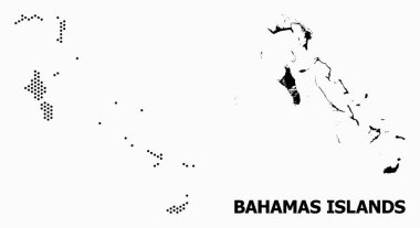 Bahama Adaları Pikselli Mozaik Haritası