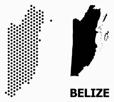 Belize Noktalı Mozaik Haritası