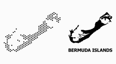 Bermuda Adaları Piksel Mozaik Haritası