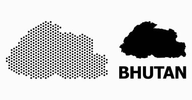 Nokta Mozaik Butan Haritası