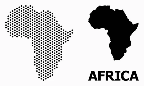 Pixel Mosaic Mapa de África — Vector de stock