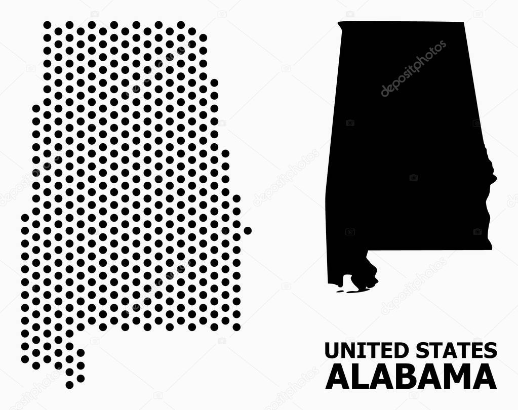 Dot Pattern Map of Alabama State