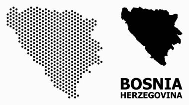 Bosna-Hersek Noktalı Mozaik Haritası