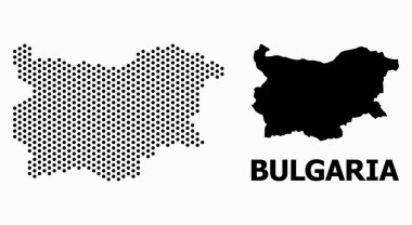 Bulgaristan Piksel Mozaik Haritası
