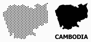 Kamboçya Piksel Mozaik Haritası