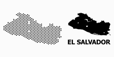 El Salvador Piksel Mozaik Haritası