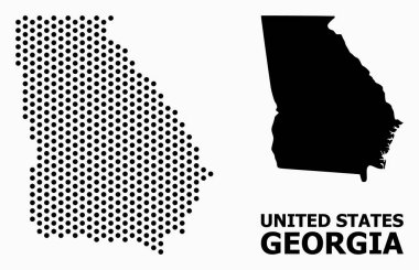 Gürcistan Eyaleti Pikselli Mozaik Haritası