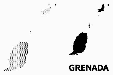 Grenada Adaları Piksel Desen Haritası
