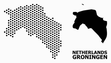 Groningen Eyaleti Pikselli Mozaik Haritası