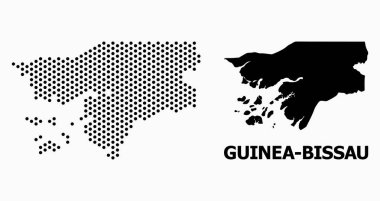Gine-Bissau Pikselli Mozaik Haritası
