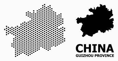 Guizhou Eyaleti Pikselli Mozaik Haritası