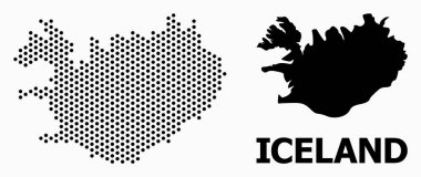 İzlanda Noktalı Mozaik Haritası