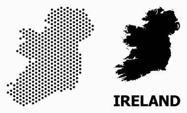 İrlanda Adası Piksel Mozaik Haritası