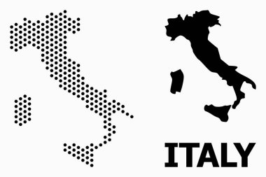 İtalya Pikselli Mozaik Haritası