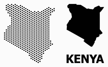 Dot Mozaik Kenya Haritası