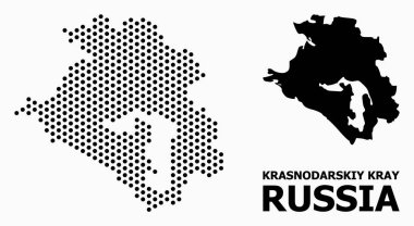 Krasnodarskiy Kray Noktalı Mozaik Haritası