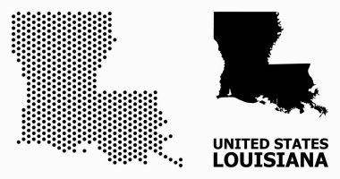 Louisiana Eyaleti Noktalı Desen Haritası