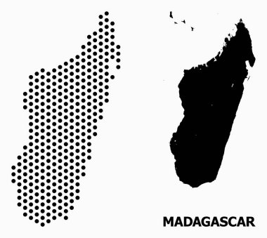 Madagaskar Adası Piksel Desen Haritası