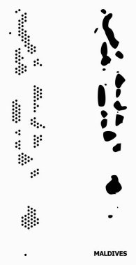 Maldivler Nokta Desen Haritası