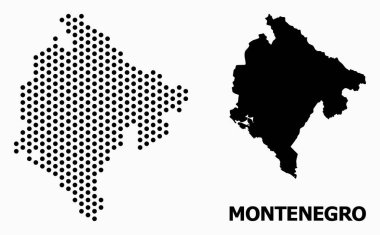 Noktalı Mozaik Karadağ Haritası